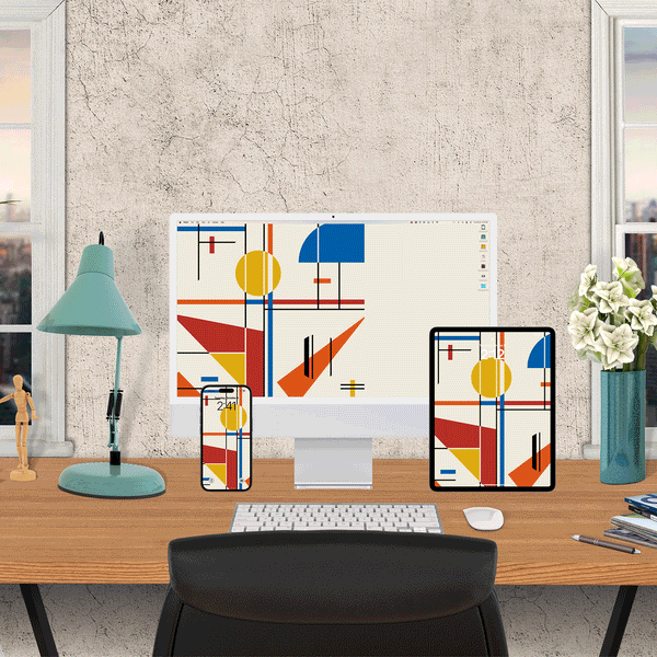 Bauhaus Inspired Digital Wallpapers Download – MASU