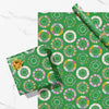 Modern Christmas Green Wreath Eco-Friendly Wrapping Paper