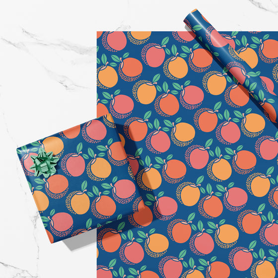 Peach Party Fruit Eco-Friendly Wrapping Paper