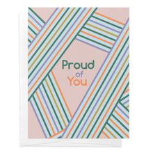  Proud of You Rainbow Stripe Encouragement Greeting Card