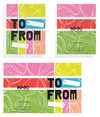 To & From Gift Tags & Bows Christmas Card