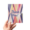 Thank You Triangles Geometric Greeting Card