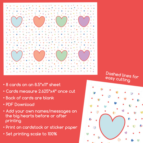 Valentine's & Galentine's Day Printable Mini Cards