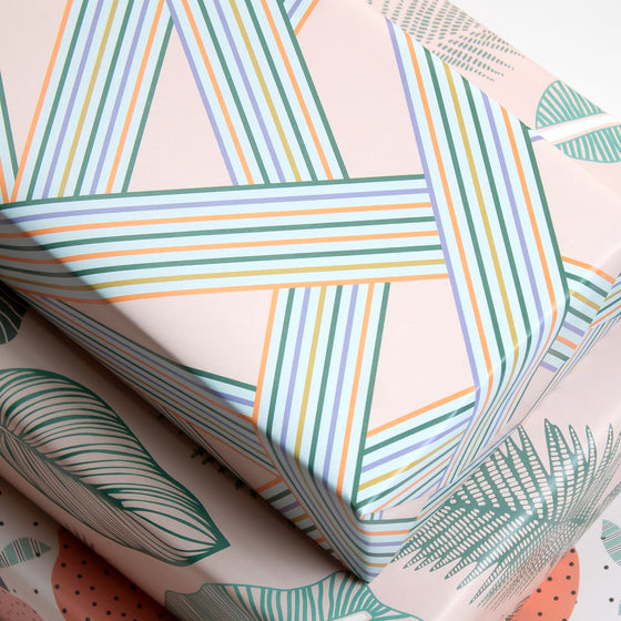 Rainbow Stripes All Occasion Recycled Wrapping Paper