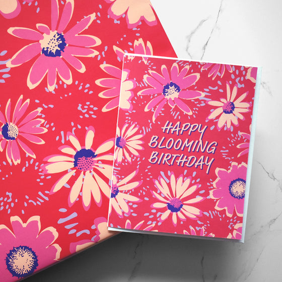 Happy Blooming Birthday Flower Greeting Card