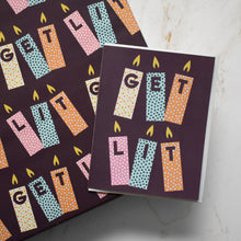  Confetti Get Lit Birthday Candles Greeting Card
