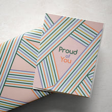  Proud of You Rainbow Stripe Encouragement Greeting Card