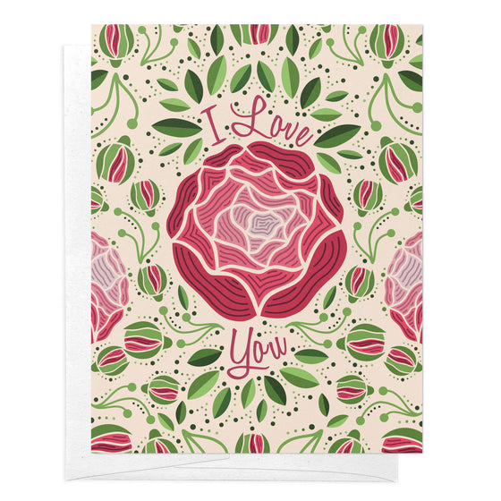 I Love You Rose Valentine's Day & Anniversary Greeting Card