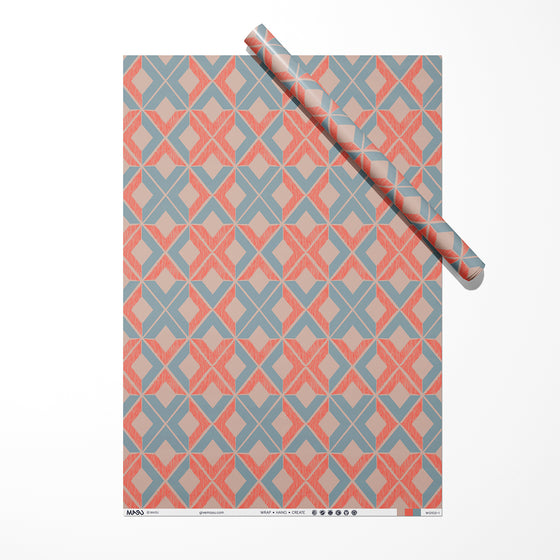 Gender Neutral Geometric Recycled Wrapping Paper